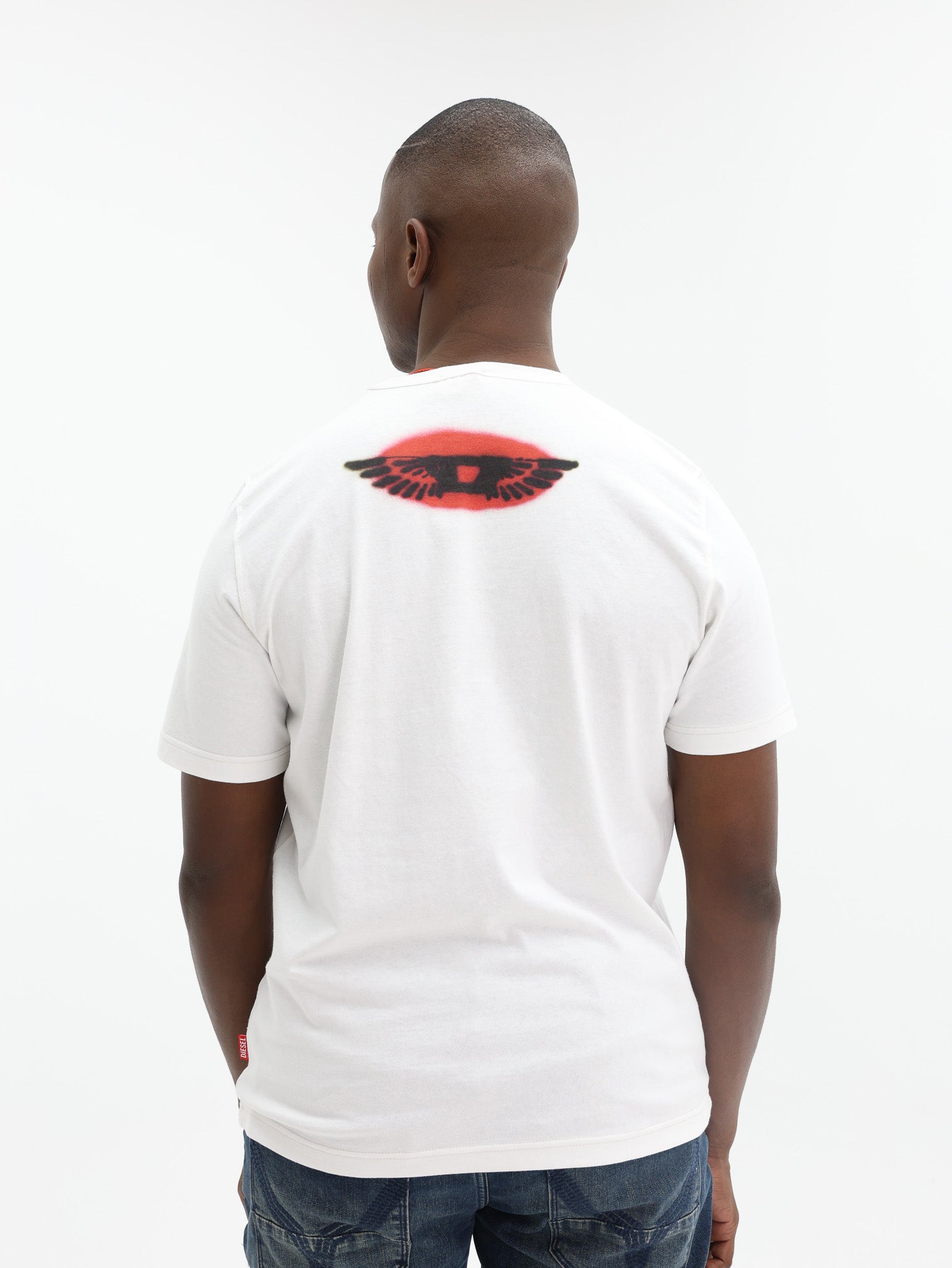 Diesel T-Shirt T-Adjust Q3 Graphic Logo White